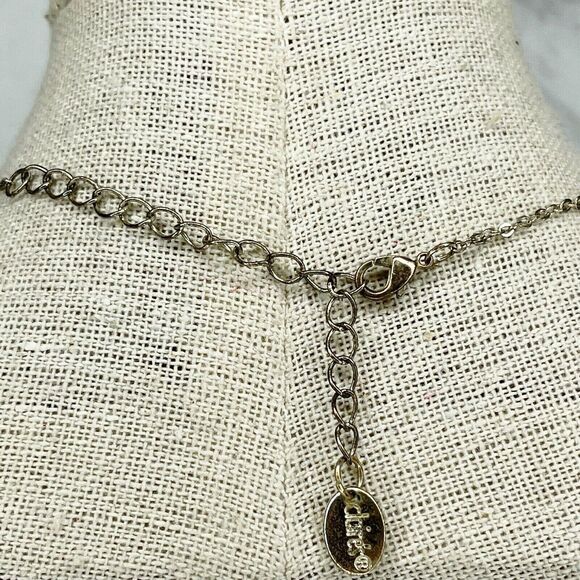 Claire’s Rhinestone Cat Kitten Pendant Charm Silver Tone Chain Link Necklace - Picture 4 of 6